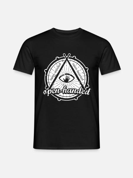 Open-Handed - Männer T-Shirt - Schwarz