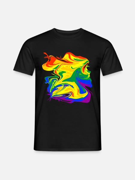 rainbow mess - Männer T-Shirt - Schwarz
