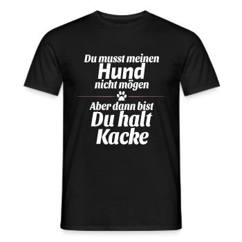 Mein Hund nicht mögen - Männer T-Shirt - Schwarz - Vorne - AI Model Male 178 light (178cm)