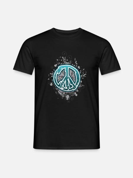 Peace de - Männer T-Shirt - Schwarz