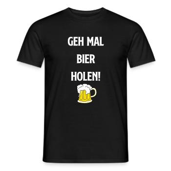 Geh mal Bier holen! - Männer T-Shirt - Schwarz - Vorne - AI Model Male 178 light (178cm)