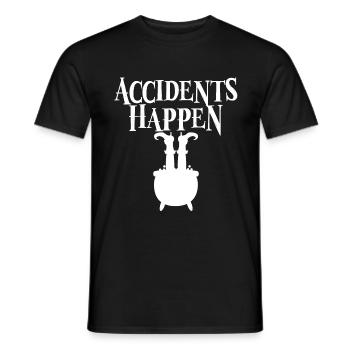 Accidents Happen Funny Magic Halloween Gift - Männer T-Shirt - Schwarz - Vorne - AI Model Male 178 light (178cm)