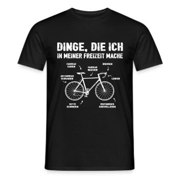 Fahrrad Dinge die ich in meiner Freizeit mache - Männer T-Shirt - Schwarz - Vorne - AI Model Male 178 light (178cm)