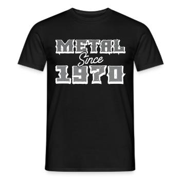 Metal SINCE 1970 - Men's T-Shirt - black - Front - AI Model Male 178 light (178cm)