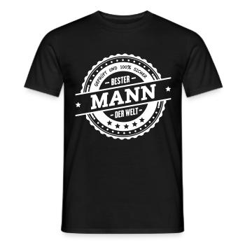 Bester Mann - Männer T-Shirt - Schwarz - Vorne - AI Model Male 178 light (178cm)