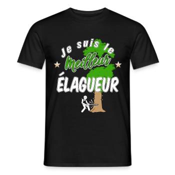 Meilleur élagueur - T-shirt homme - noir - Devant - AI Model Male 178 light (178cm)