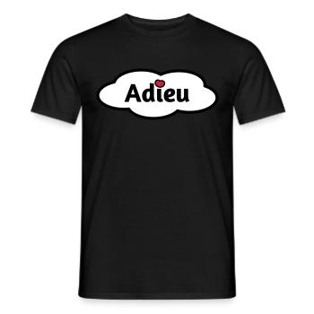 Adieu - Männer T-Shirt - Schwarz - Vorne - AI Model Male 178 light (178cm)