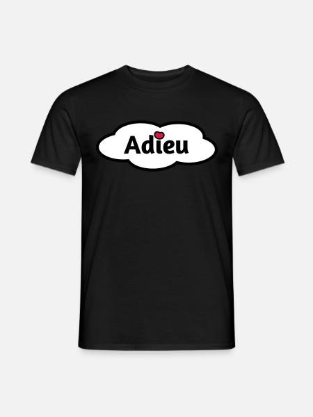 Adieu - Männer T-Shirt - Schwarz