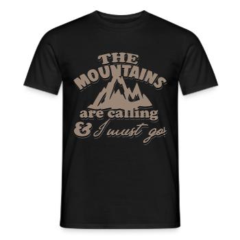Die Berge rufen - Männer T-Shirt - Schwarz - Vorne - AI Model Male 178 light (178cm)