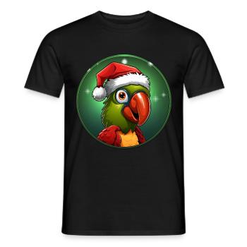 Papegøjer jul - Mænd T-shirt - sort - Foran - AI Model Male 178 light (178cm)