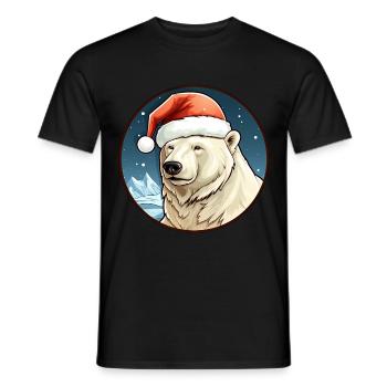 Polar Bears Christmas - Men's T-Shirt - black - Front - AI Model Male 178 light (178cm)