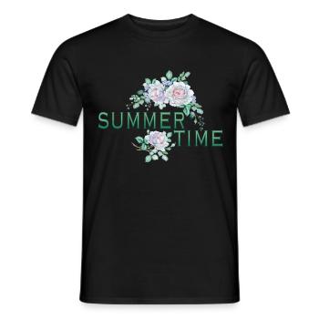 Roses - Men's T-Shirt - black - Front - AI Model Male 178 light (178cm)