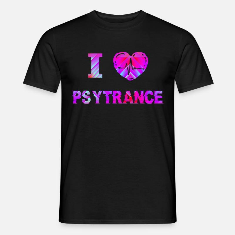 Psytrance Goa Trance - Männer T-Shirt - Schwarz