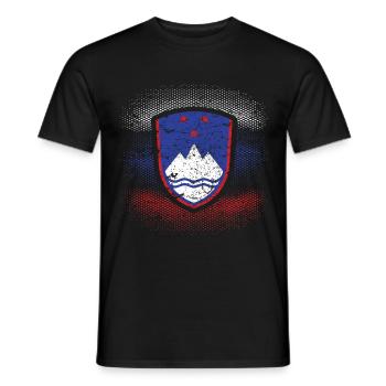 Slowenien - Männer T-Shirt - Schwarz - Vorne - AI Model Male 178 light (178cm)
