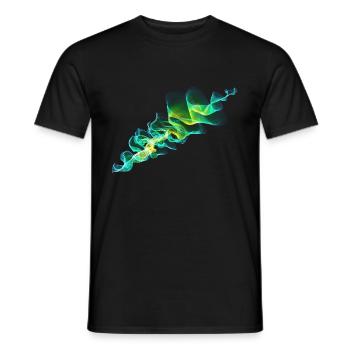 grüne Welle - Männer T-Shirt - Schwarz - Vorne - AI Model Male 178 light (178cm)