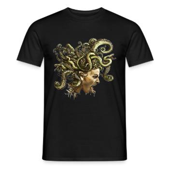 Medusa.png - Männer T-Shirt - Schwarz - Vorne - AI Model Male 178 light (178cm)