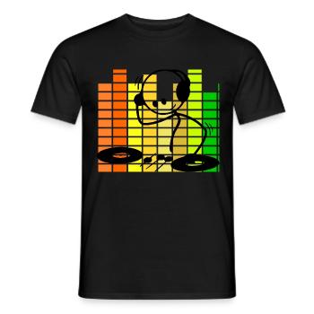 Strichmännchen DJ Equalizer - Männer T-Shirt - Schwarz - Vorne - AI Model Male 178 light (178cm)