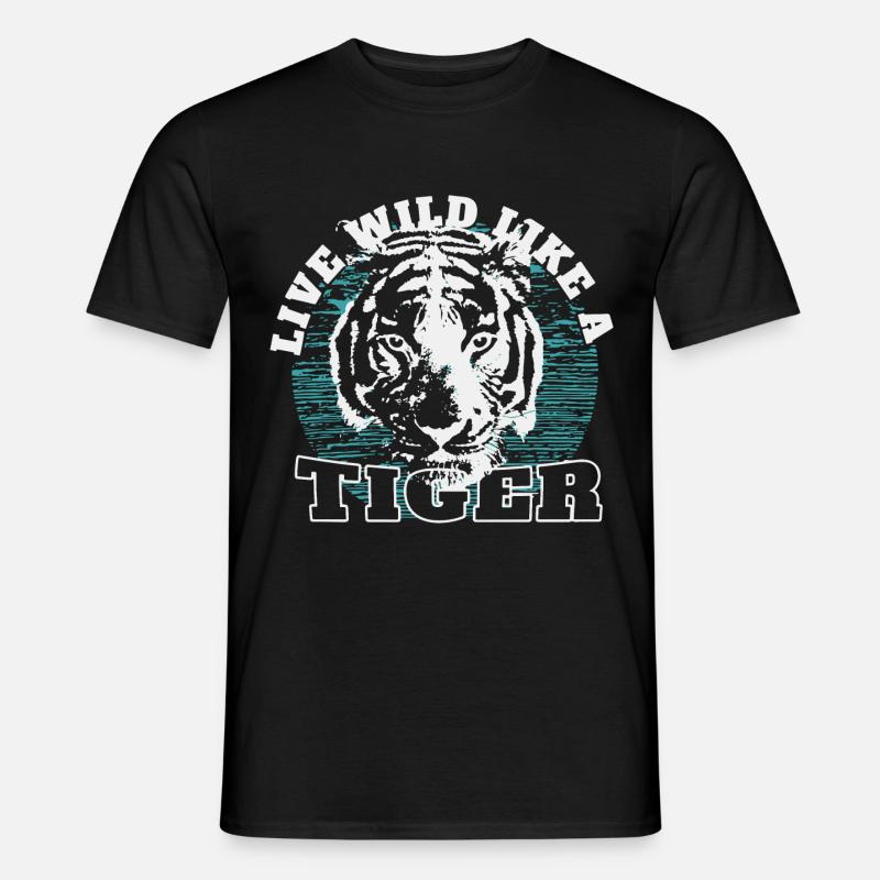 Tiger - Männer T-Shirt - Schwarz