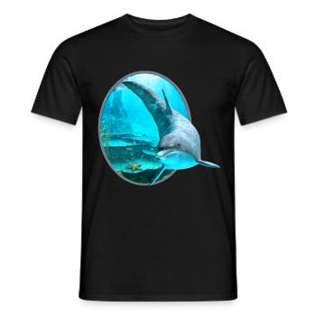 Dolphin - T-shirt homme - noir - Devant - AI Model Male 178 light (178cm)