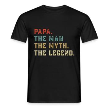 Father. The man. The Myth. The Legend. - Men's T-Shirt - black - Front - AI Model Male 178 light (178cm)