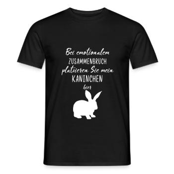 Rabbit hare sweet saying - Men's T-Shirt - black - Front - AI Model Male 178 light (178cm)