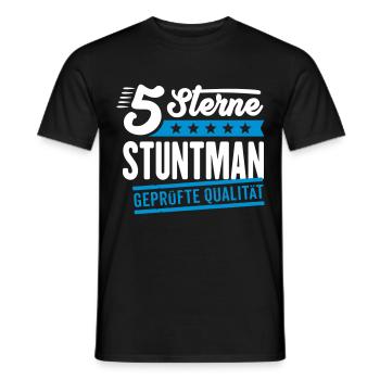 5Sterne Stuntman - Männer T-Shirt - Schwarz - Vorne - AI Model Male 178 light (178cm)