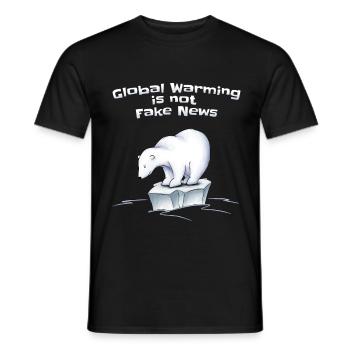 Le changement climatique de l'ours polaire n'est pas un canular - T-shirt homme - noir - Devant - AI Model Male 178 light (178cm)