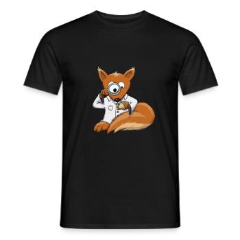 Chercheur Doc Écureuil Loupe Acorn Sweet Gift - T-shirt homme - noir - Devant - AI Model Male 178 light (178cm)