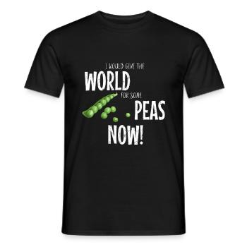 World Peas Now Erbsen Weltfrieden veganes Geschenk - Männer T-Shirt - Schwarz - Vorne - AI Model Male 178 light (178cm)