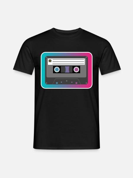 Retro cassette 80's & 90's - Men's T-Shirt - black