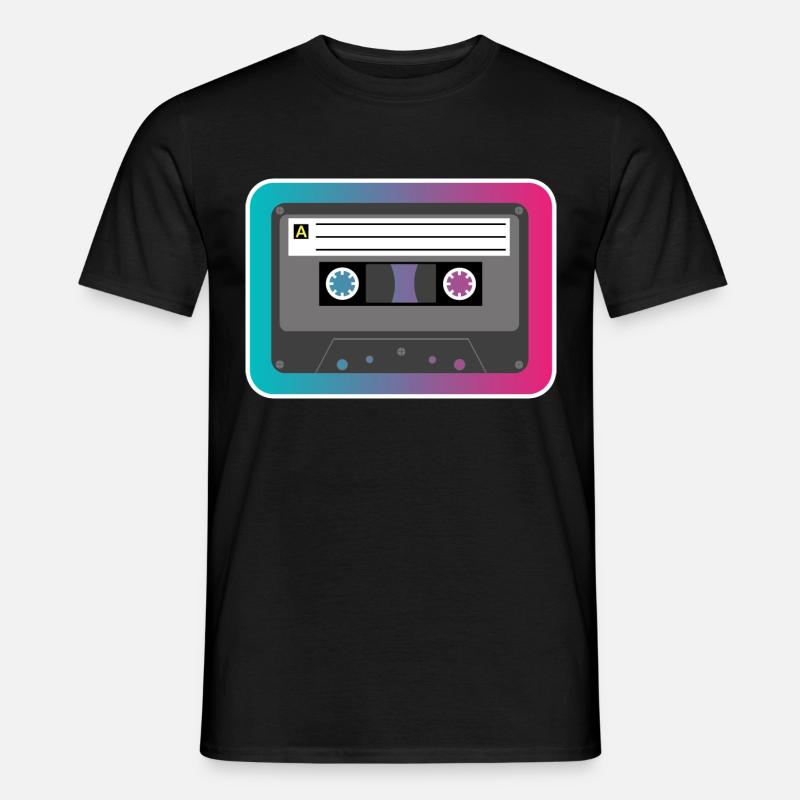 Retro cassette 80's & 90's - Men's T-Shirt - black