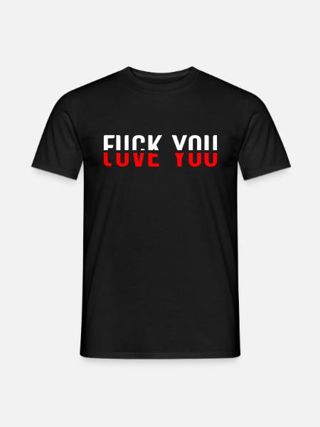 Love and hate you - Men's T-Shirt - black