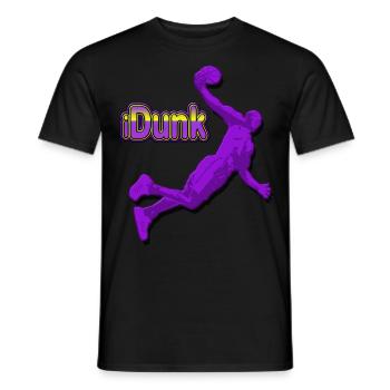BasketBall - Men's T-Shirt - black - Front - AI Model Male 178 light (178cm)