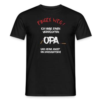 Verrückter Opa - Männer T-Shirt - Schwarz - Vorne - AI Model Male 178 light (178cm)