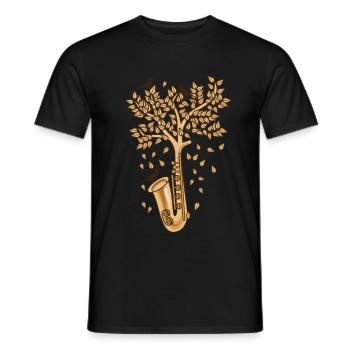 Musique de cuivres de chapelle de saxophone - T-shirt homme - noir - Devant - AI Model Male 178 light (178cm)