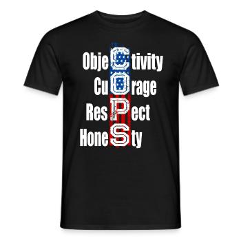 Support cops police cop supporters - Men's T-Shirt - black - Front - AI Model Male 178 light (178cm)