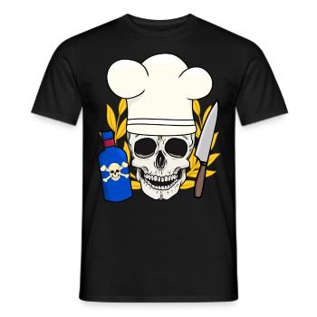 Poison Horror Kitchen Halloween Chef - Men's T-Shirt - black - Front - AI Model Male 178 light (178cm)