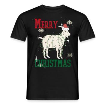 Christmas Holidays Family - Men's T-Shirt - black - Front - AI Model Male 178 light (178cm)