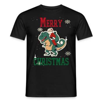Christmas Holidays Family - Men's T-Shirt - black - Front - AI Model Male 178 light (178cm)