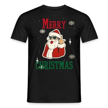 Christmas Holidays Family - Men's T-Shirt - black - Front - AI Model Male 178 light (178cm)