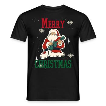 Christmas Holidays Family - Men's T-Shirt - black - Front - AI Model Male 178 light (178cm)