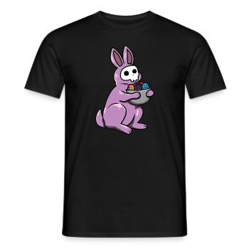 Gothic Rabbit Gothic Rabbit Gothic Easter Emo Goth - Men's T-Shirt - black - Front - AI Model Male 178 light (178cm)