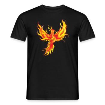 Phoenix Bird Mythical Creatures - Men's T-Shirt - black - Front - AI Model Male 178 light (178cm)