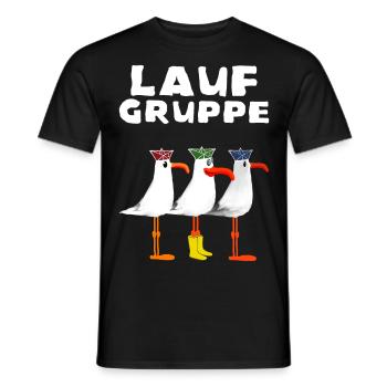 Lauf Gruppe Training Laufen Joggen Sport Jogger - Männer T-Shirt - Schwarz - Vorne - AI Model Male 178 light (178cm)