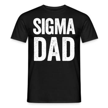 Sigma Papa - Männer T-Shirt - Schwarz - Vorne - AI Model Male 178 light (178cm)