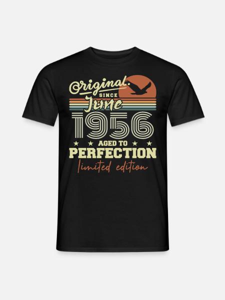 Geboren in juni 1956, juni 1956, geboren juni 1956 juni 1956 - Heren T-shirt - zwart