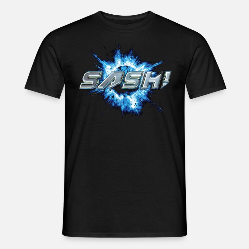 SASH! ***Logo Explosion*** - Männer T-Shirt - Schwarz