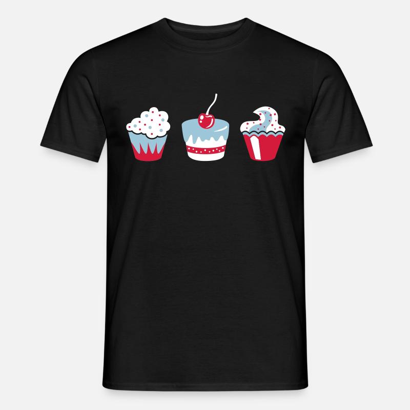 Drei Muffins - Männer T-Shirt - Schwarz