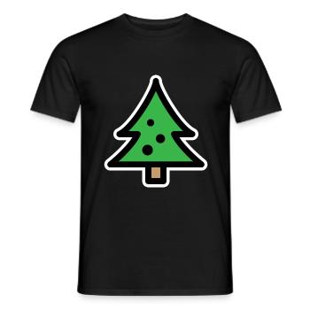Christmas tree Christmas tree fir tree fir tree - Men's T-Shirt - black - Front - AI Model Male 178 light (178cm)