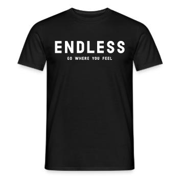 ENDLESS Go where you feel - T-shirt homme - noir - Devant - AI Model Male 178 light (178cm)